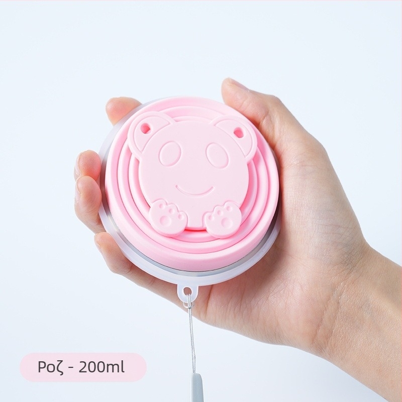 Φορητό πτυσσόμενο ποτήρι νερού Φορητό ποτήρι στοματικού διαλύματος συμπίεσης Σιλικόνης Κύπελλο ταξιδιού για υπαίθριες κατασκηνώσεις Πτυσσόμενο ποτήρι δοντιών κατάλληλο για τρόφιμα