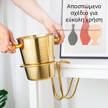 Νέα παχιά από ανοξείδωτο χάλυβα, επιτραπέζια μπάρα αποθήκευσης υψηλής ραφιού, βάση κάδου πάγου KTV, κάδος σαμπάνιας και κάδος πάγου κόκκινου κρασιού