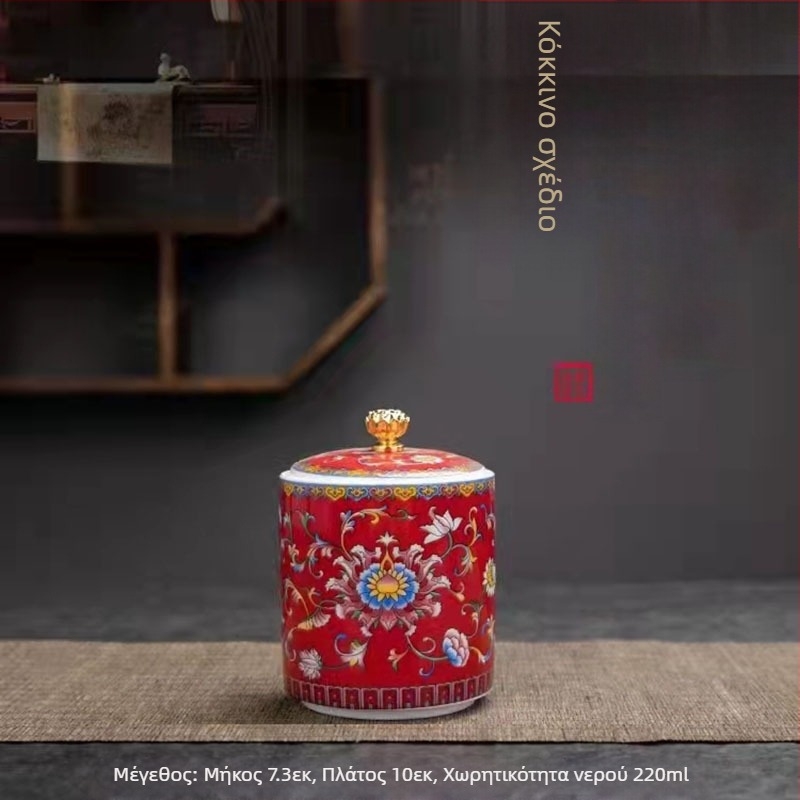 Εργοστάσιο Άμεσης Προμήθειας Σμάλτο Χρώμα Τσαγιού Δοχεία Κεραμικά Μικρά Οικιακά Σφραγισμένα Δοχεία Δοχεία Αποθήκευσης Τσαγιού σε Στυλ Παλατιού Δοχεία Μικρά Δοχεία Τσαγιού