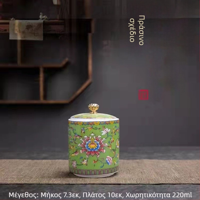 Εργοστάσιο Άμεσης Προμήθειας Σμάλτο Χρώμα Τσαγιού Δοχεία Κεραμικά Μικρά Οικιακά Σφραγισμένα Δοχεία Δοχεία Αποθήκευσης Τσαγιού σε Στυλ Παλατιού Δοχεία Μικρά Δοχεία Τσαγιού