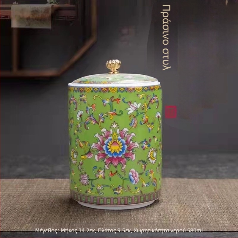 Εργοστάσιο Άμεσης Προμήθειας Σμάλτο Χρώμα Τσαγιού Δοχεία Κεραμικά Μικρά Οικιακά Σφραγισμένα Δοχεία Δοχεία Αποθήκευσης Τσαγιού σε Στυλ Παλατιού Δοχεία Μικρά Δοχεία Τσαγιού