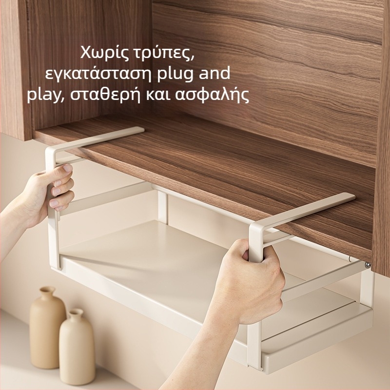 Αναδιπλούμενη Ράφι Αποθήκευσης Κουζίνας, Ντουλάπι Αποθήκευσης Μπαχαρικών, Ντουλάπι Αντικειμένων, Ντουλάπι Κρεμαστό Καλάθι σε Στρώσεις, Ντουλάπι Κρεμαστό Ράφι