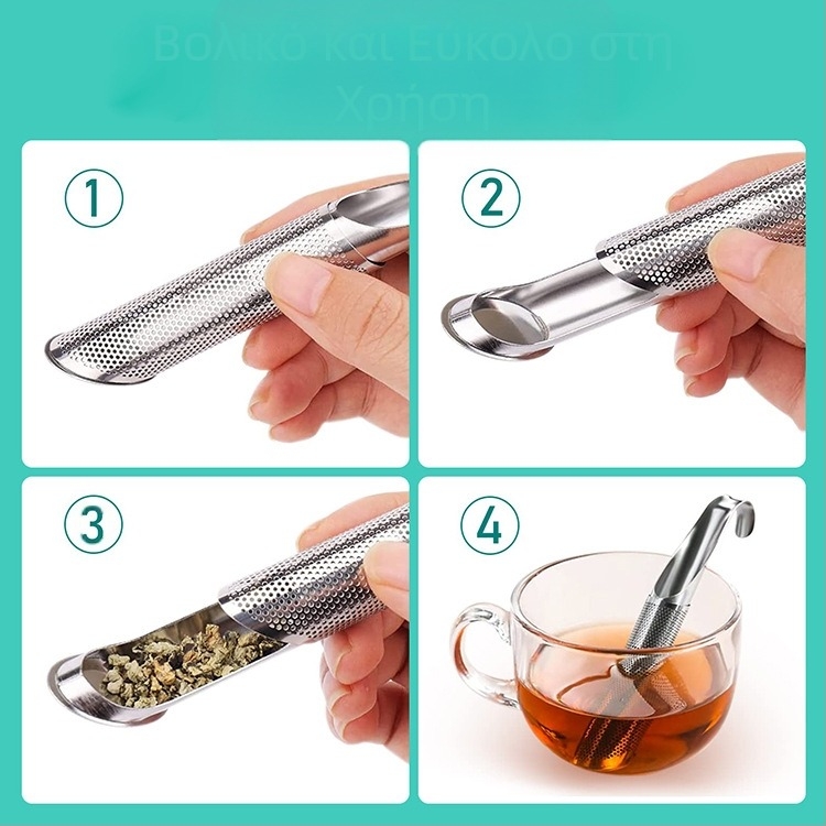 304 από ανοξείδωτο χάλυβα κρεμαστό τσάι αποχέτευσης δημιουργικό σωλήνα τύπου σωλήνα τσαγιού εργαλείο παρασκευής τσαγιού φίλτρο τσαγιού φίλτρο τσαγιού χονδρικής