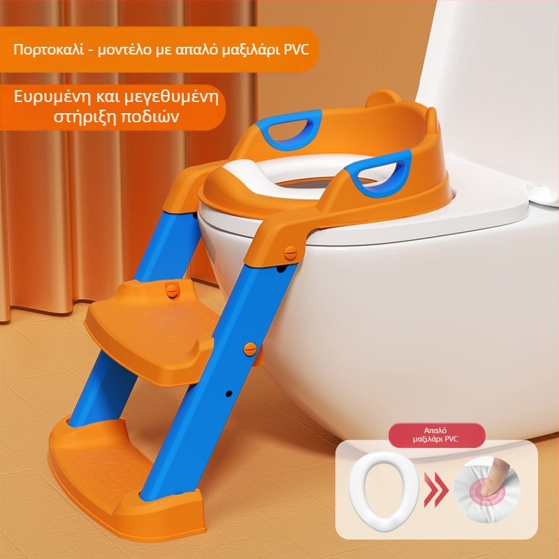Παιδικό κάθισμα τουαλέτας τύπου σκάλας για αγόρια και κορίτσια, πτυσσόμενο πλαίσιο, κάθισμα τουαλέτας, ουρητήριο μωρού