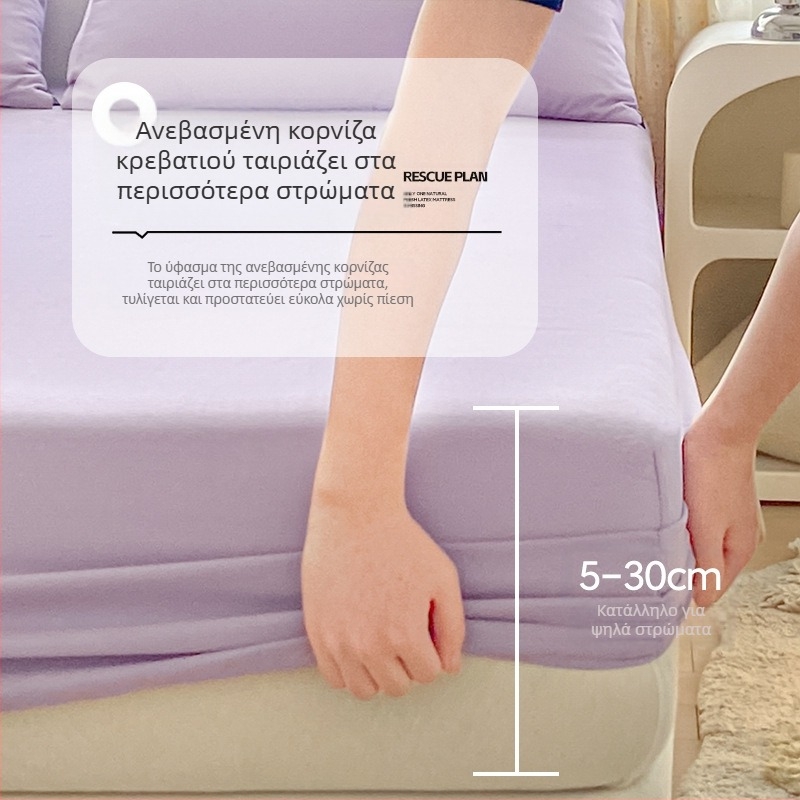 Σετ 100 τεμαχίων καλύμματος κρεβατιού από βαμβάκι Xinjiang, μονόχρωμο κάλυμμα κρεβατιού από καθαρό βαμβάκι, προστατευτικό στρώματος από σκόνη, βαμβακερό κάλυμμα κρεβατιού, τριών τεμαχίων