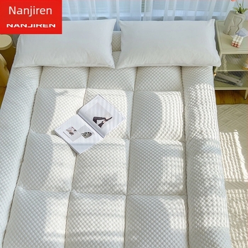 Nanjiren χειμώνα παχύρρευστο ζεστό κάλυμμα κρεβατιού σεντόνι στρώμα στρώματος στρώμα μαλακό μαξιλάρι οικιακό μονό διπλό μαλακό μαξιλάρι