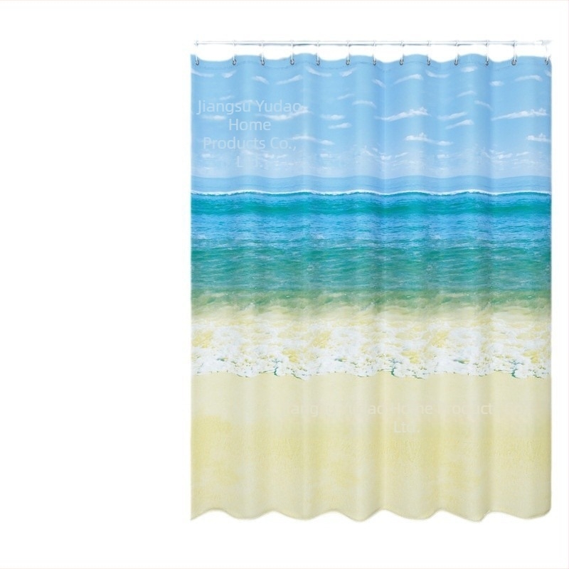 Διασυνοριακή κουρτίνα ντους με μαρμάρινο μοτίβο, αδιάβροχη και ανθεκτική στη μούχλα, μη διάτρητη κουρτίνα διαχωρισμού τουαλέτας μπάνιου