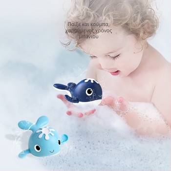 Μωρό με κουρδιστή φάλαινα νερού για διασυνοριακή χρήση, κουρδιστή φάλαινα κολύμβησης, μαγνητικό σετ ψαρέματος για μπάνιο, παιχνίδι νερού κολύμβησης