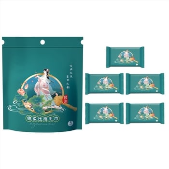 Πετσέτα προσώπου συμπιεσμένης πετσέτας γυναικών βαμβακερή, φορητή, απευθείας πώληση από εργοστάσιο, για ταξίδια μίας χρήσης