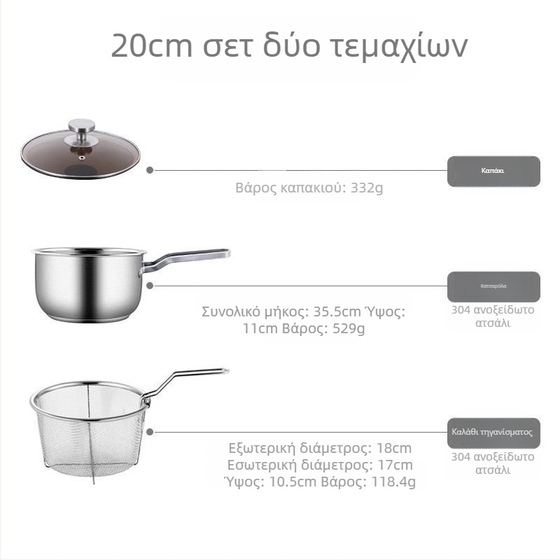 Φριτέζα από ανοξείδωτο ατσάλι 304, μικρή κατσαρόλα για σουβλάκια με φίλτρο, επαγωγική εστία, μίνι κατσαρόλα με οικονομία καυσίμου, νέα χονδρική