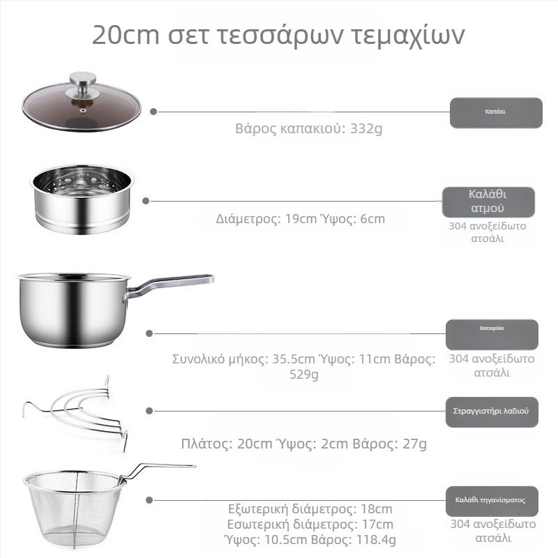 Φριτέζα από ανοξείδωτο ατσάλι 304, μικρή κατσαρόλα για σουβλάκια με φίλτρο, επαγωγική εστία, μίνι κατσαρόλα με οικονομία καυσίμου, νέα χονδρική