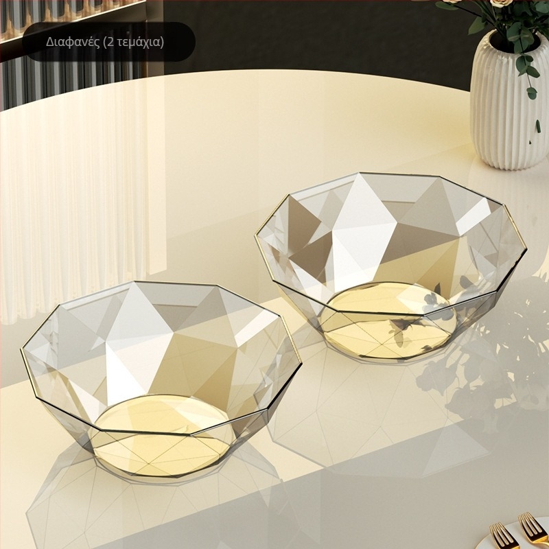 Πιάτο φρούτων Σαλόνι Οικιακό Τραπεζάκι σαλονιού Πιάτο φρούτων 2024 Νέα είσοδος Πολυτελή σνακ υψηλής ποιότητας Πιάτο καραμελών από κρυστάλλινο νιπτήρα φρούτων υψηλής ποιότητας