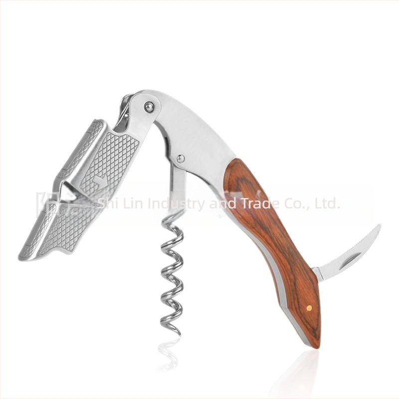 Μαχαίρι Haima από ξύλο τριανταφυλλιάς, ανοιχτήρι μπουκαλιών κόκκινου κρασιού, πολυλειτουργικό μαχαίρι κρασιού, οικιακό κατσαβίδι κόκκινου κρασιού, ανοιχτήρι μπουκαλιών κόκκινου κρασιού από ανοξείδωτο ατσάλι