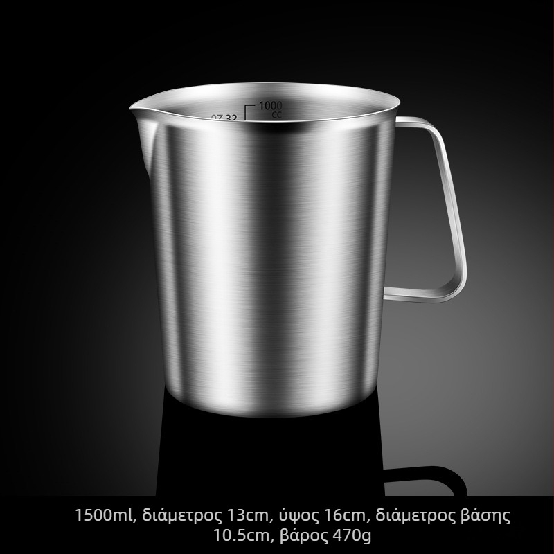 304 ανοξείδωτο ατσάλι μεζούρα με ζυγαριά μεγάλης χωρητικότητας ψησίματος γάλακτος τσαγιού ειδικό εμπορικό κύπελλο μέτρησης κουζίνας τράβηγμα λουλούδι κύπελλο