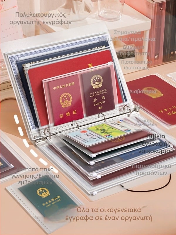 Τσάντα καλλυντικών εγγράφων, ντοσιέ πιστοποιητικών, προστατευτικό κάλυμμα βιβλίου, τσάντα οικογενειακών πληροφοριών, διαφανής ταυτότητα μωρού