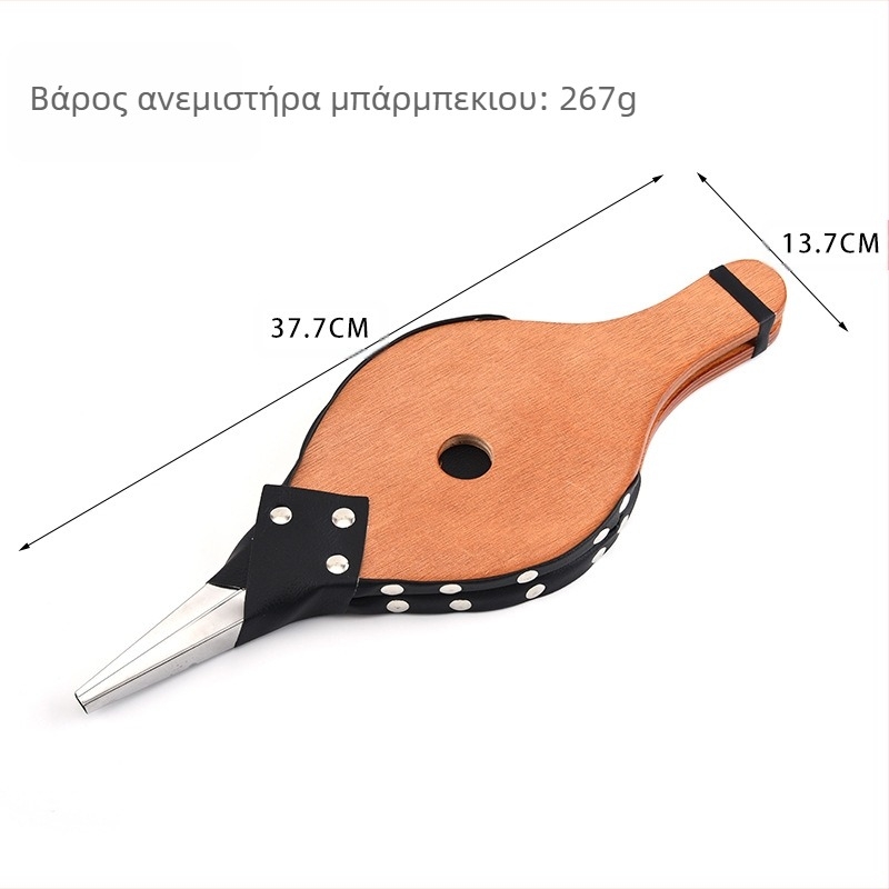 Εργοστάσιο χονδρικής χειροκίνητο εξωτερικό εργαλείο φυσήματος μπάρμπεκιου από δέρμα Tiger τζάκι διασυνοριακής προμήθειας ξύλινου φυσητήρα τζακιού