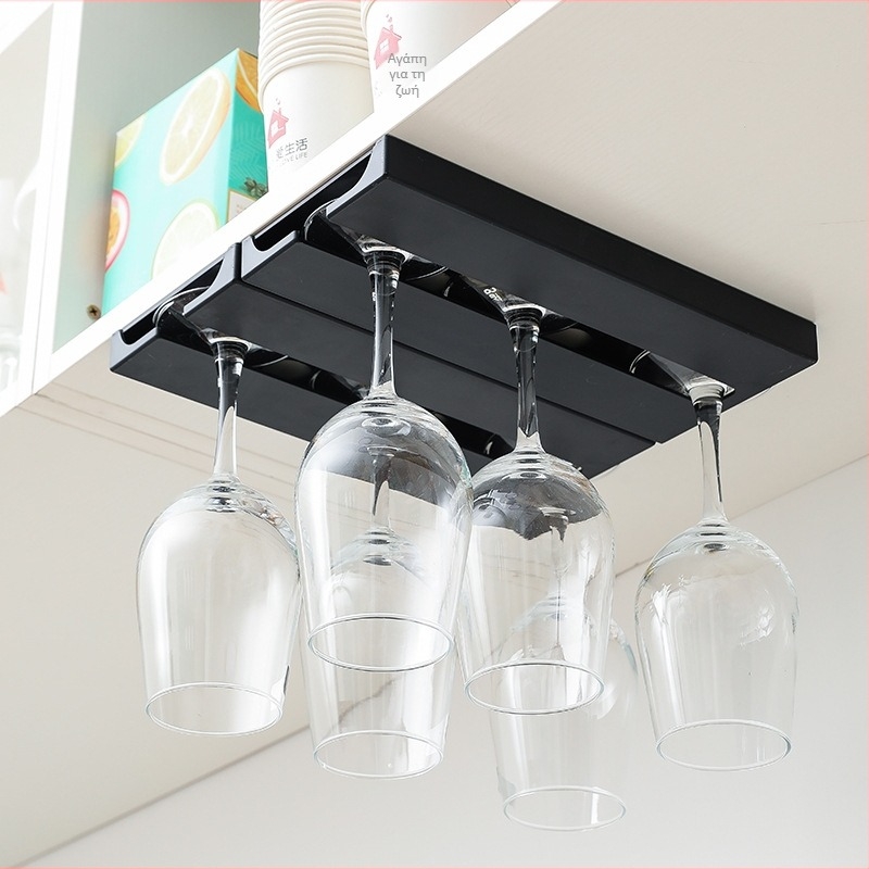 Δημιουργική ανάποδη θήκη ποτηριών κρασιού, θήκη ποτηριών κουζίνας ανάποδη θήκη ποτηριών για οικιακή χρήση, κρεμαστή θήκη ποτηριών για μπαρ, χωρίς τρυπήματα