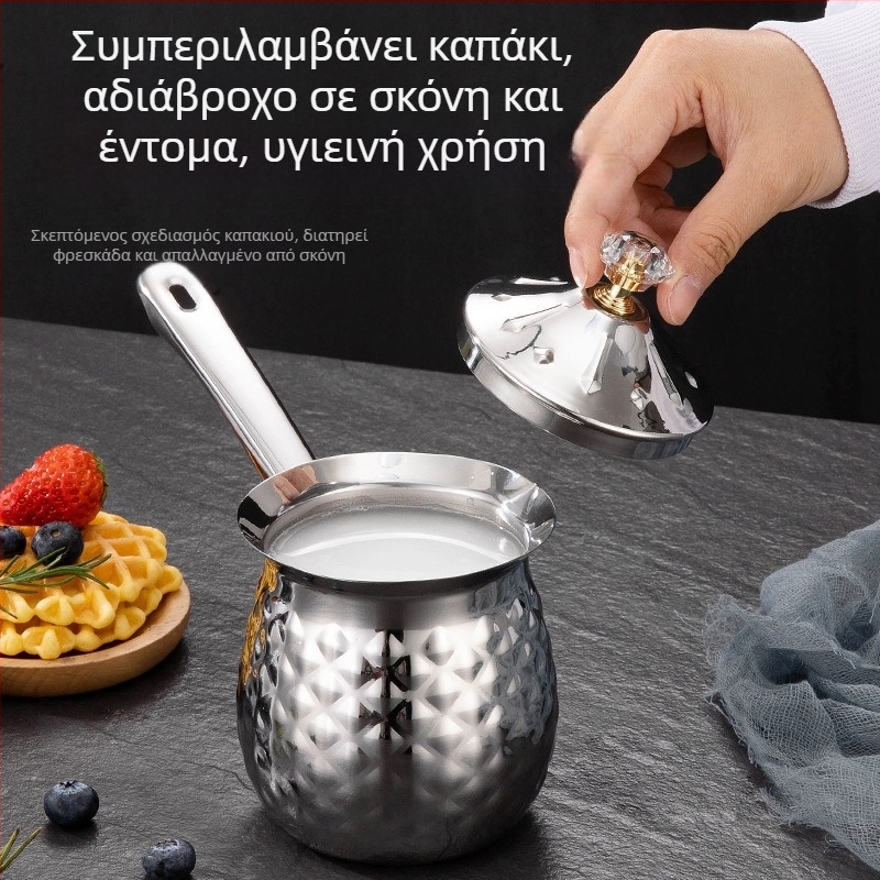 Συσκευή καφέ από ανοξείδωτο ατσάλι με μυτερό στόμιο, τραβηχτό φλιτζάνι με λουλούδι, φλιτζάνι με φυσαλίδες γάλακτος, φλιτζάνι γάλακτος, τραβηχτό βάζο με λουλούδι, φλιτζάνι με κερί που λιώνει, φλιτζάνι με κερί