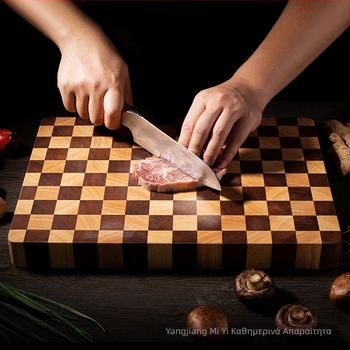 Ξύλο ακακίας από δρυς, σανίδα κοπής, μασίφ ξύλο, σανίδα κοπής κουζίνας, διασυνοριακή χονδρική προσαρμογή εργοστασίου