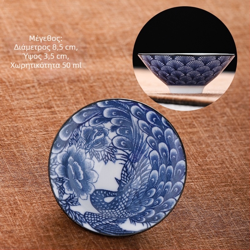 Μπλε και άσπρο πορσελάνινο φλιτζάνι τσαγιού κεραμικό kung fu μικρό φλιτζάνι τσαγιού μονό φλιτζάνι κύριο φλιτζάνι σετ τσαγιού φλιτζάνι τσαγιού κοστούμι μπολ τσαγιού φλιτζάνι τσαγιού