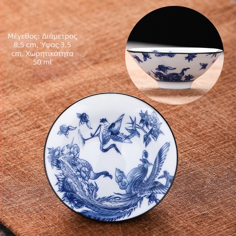 Μπλε και άσπρο πορσελάνινο φλιτζάνι τσαγιού κεραμικό kung fu μικρό φλιτζάνι τσαγιού μονό φλιτζάνι κύριο φλιτζάνι σετ τσαγιού φλιτζάνι τσαγιού κοστούμι μπολ τσαγιού φλιτζάνι τσαγιού