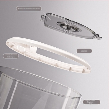 Οικιακός κουβάς ρυζιού, σφραγισμένος, ανθεκτικός στα έντομα, ανθεκτικός στην υγρασία, κουτί αποθήκευσης ρυζιού τροφίμων, βάζο ρυζιού κουζίνας, δεξαμενή αποθήκευσης αλευριού, κουβάς διαφόρων σιτηρών