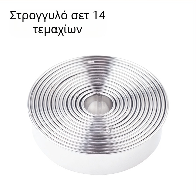 Δέρμα για ζυμαρικά από ανοξείδωτο ατσάλι, τριμερές καλούπι για ζυμαρικά κουζίνας, μεγάλο και μεσαίο, μικρό μέγεθος, ανοξείδωτο ατσάλι, οδοντιατρική κυκλική κοπή