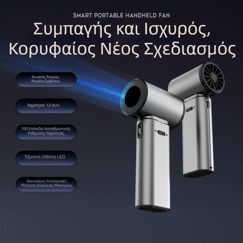 Νέος διασυνοριακός μίνι ανεμιστήρας υψηλής ταχύτητας με ψυχρές λεπίδες, μικρός ανεμιστήρας χειρός, μεγάλος άνεμος, φορητός ανεμιστήρας turbo εξωτερικού χώρου