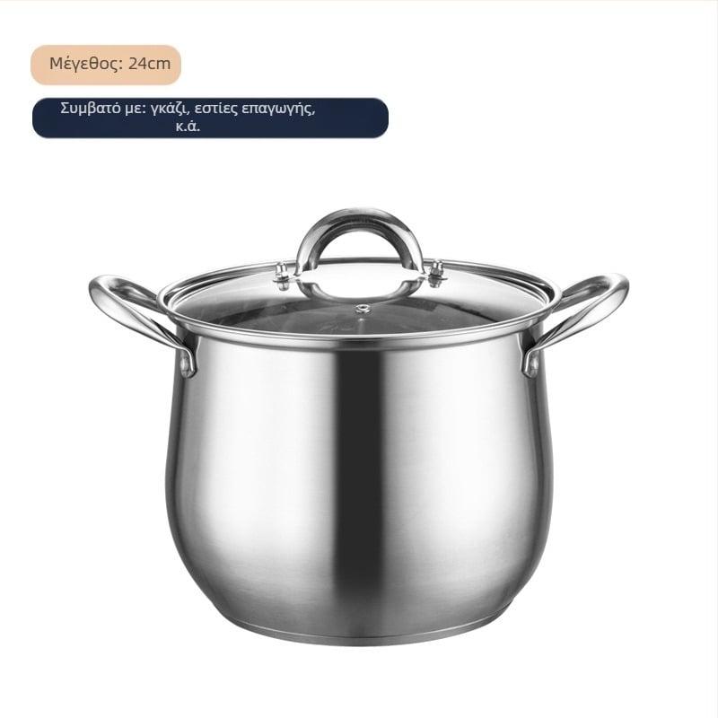 304 από ανοξείδωτο χάλυβα υψηλής κατσαρόλας σούπας με βαθύ τύμπανο μεγάλης χωρητικότητας, κατσαρόλα σούπας διπλού πυθμένα, ατμόλουτρο, κατσαρόλα σούπας για στιφάδο, δώρο κατσαρόλα