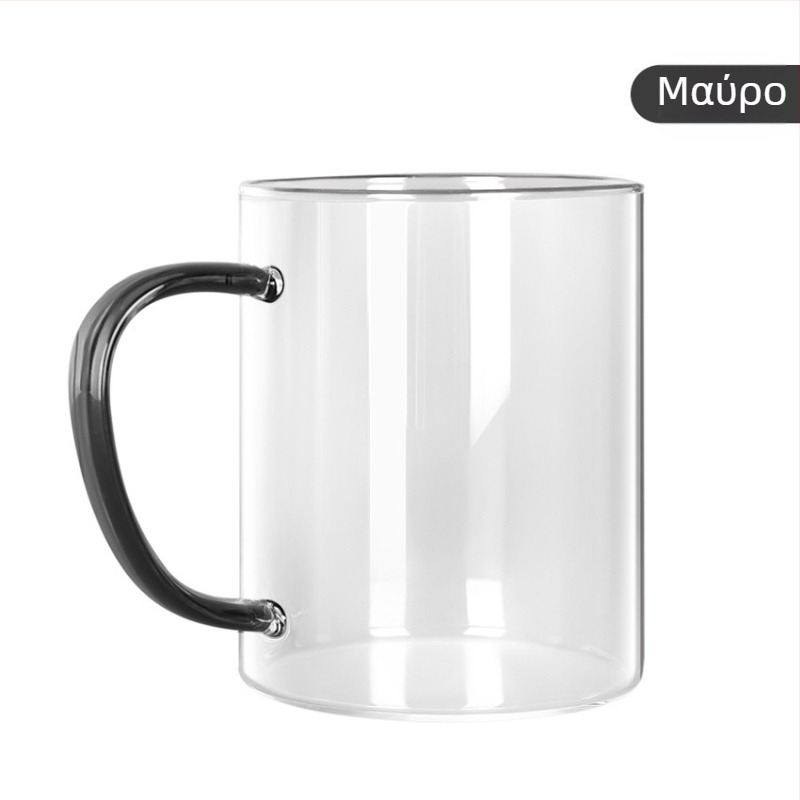 Κύπελλο από βοριοπυριτικό γυαλί με λαβή για οικιακή χρήση, ανθεκτικό στη θερμότητα, ανθεκτικό στη θερμότητα, γυναικείο κοστούμι πράσινου τσαγιού για τους επισκέπτες