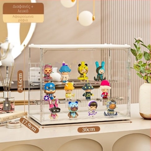 Τυφλό κουτί αποθήκευσης, ράφι οθόνης, κουτί οθόνης κούκλας Bubble Mate, διαφανές, ανθεκτικό στη σκόνη, κούνια, κουτί αποθήκευσης Lego για φορητούς αποθηκευτικούς χώρους