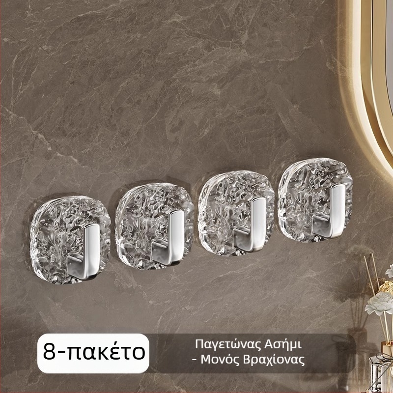 Ελαφρύς πολυτελές γάντζο παγετώνα Ισχυρός συγκολλητικός χωρίς ραφές, χωρίς τρύπες, γάντζο πάστας τουαλέτας, γάντζο κουκούλας για πόρτα κουζίνας