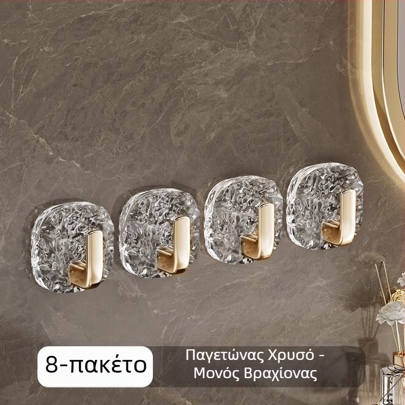 Ελαφρύς πολυτελές γάντζο παγετώνα Ισχυρός συγκολλητικός χωρίς ραφές, χωρίς τρύπες, γάντζο πάστας τουαλέτας, γάντζο κουκούλας για πόρτα κουζίνας