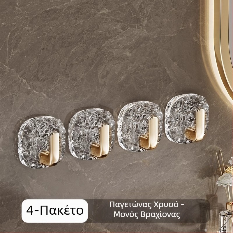 Ελαφρύς πολυτελές γάντζο παγετώνα Ισχυρός συγκολλητικός χωρίς ραφές, χωρίς τρύπες, γάντζο πάστας τουαλέτας, γάντζο κουκούλας για πόρτα κουζίνας