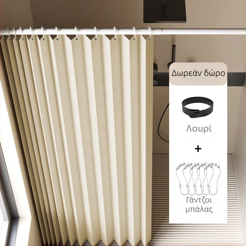 Πτυσσόμενη κουρτίνα ντους μπάνιου αδιάβροχη, ανθεκτική στη μούχλα, υγρή και ξηρή κουρτίνα διαχωρισμού, υφασμάτινη κουρτίνα μπάνιου, κουρτίνα ντους υψηλής ποιότητας