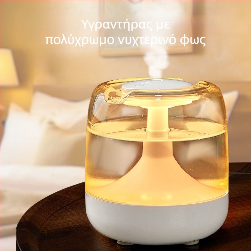 Διασυνοριακός κατασκευαστής πολύχρωμος υγραντήρας υπνοδωματίου μικρή επιφάνεια εργασίας σιωπηλή κοιτώνα αέρα ατμόσφαιρα φως ενυδατική μηχανή αρωματοθεραπείας