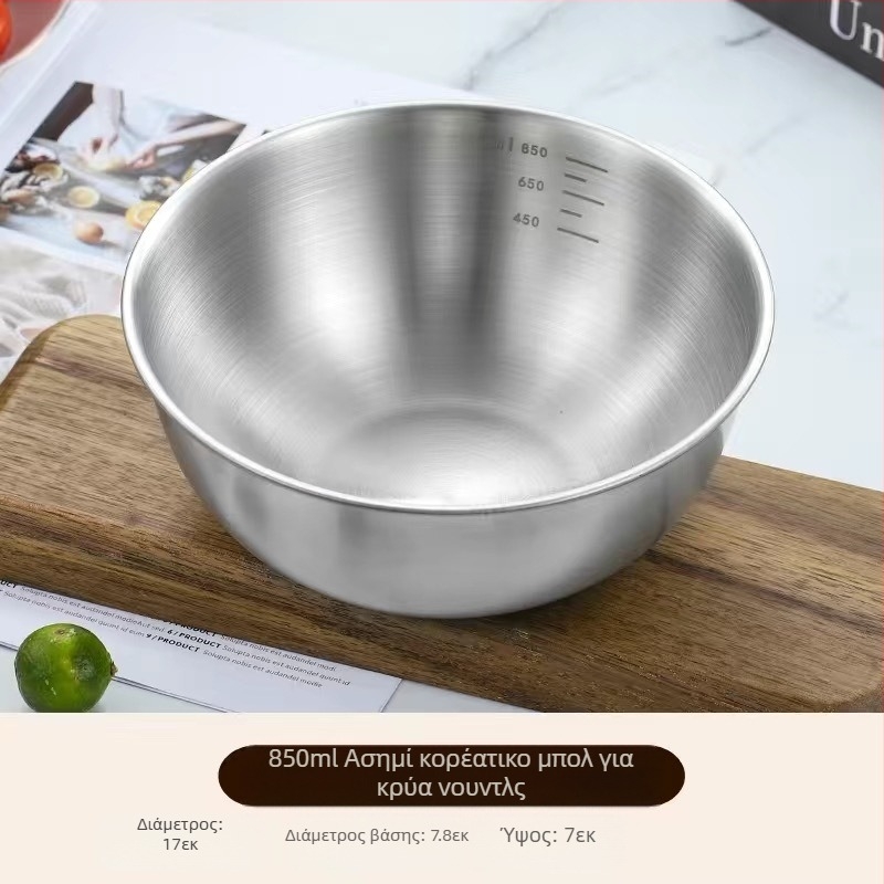 Κορεάτικου στιλ από ανοξείδωτο ατσάλι στιγμιαίο μπολ με νουντλς, μπολ σαλάτας, χρυσό κρύο μπολ με νουντλς, μπολ bibimbap με σκόνη ξηρών καρπών για εστιατόριο