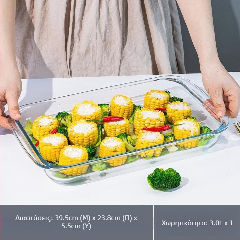 Ορθογώνια πλάκα ψησίματος από γυαλί υψηλής βοριοπυριτικής σόμπας, πιάτο ψαριού, οικιακός φούρνος μικροκυμάτων με ατμό, χαβιάρι, ανθεκτικός σε υψηλές θερμοκρασίες, ειδικός φούρνος ψησίματος