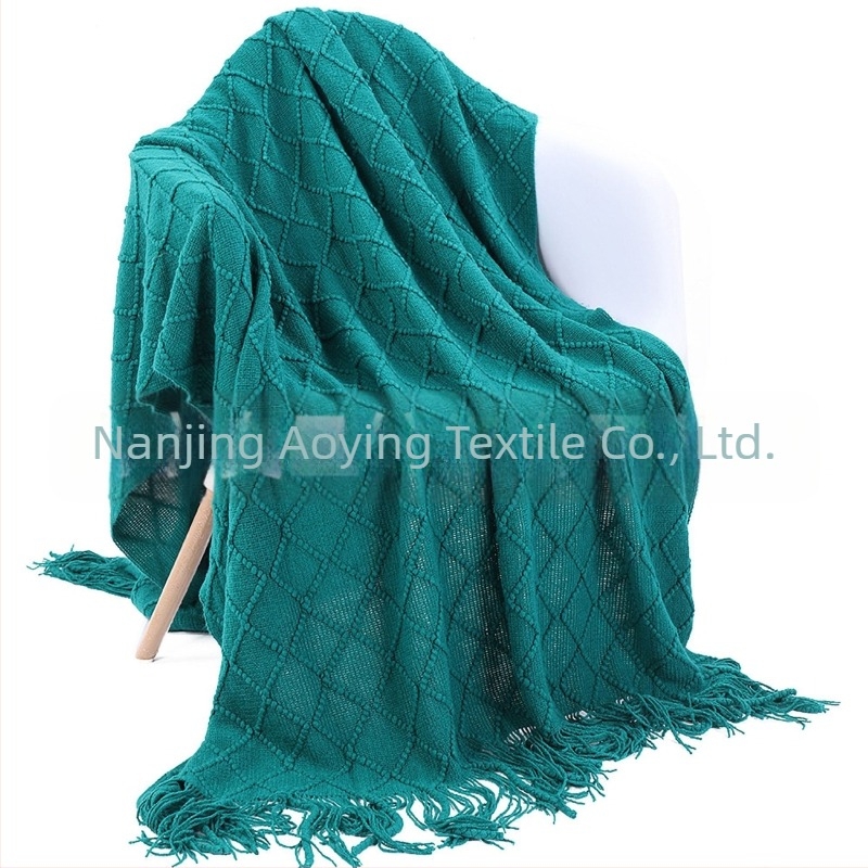 Amazon Κουβέρτα με φούντα Κουβέρτα καναπέ Κουβέρτα με καθαρό χρώμα Πλεκτή κουβέρτα Κουβέρτα πετσετών B&B