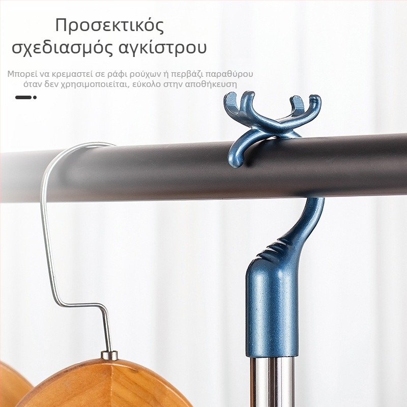 Πιρούνι ρούχων από ανοξείδωτο ατσάλι, αναδιπλούμενο κοντάρι ρούχων, παχύρρευστο πιρούνι ρούχων, μακρύτερο κοντάρι ρούχων, χονδρικής