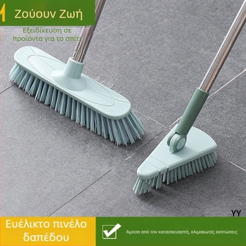 Εύκαμπτη τριγωνική βούρτσα δαπέδου μπάνιου χωρίς κάμψη, βούρτσα δαπέδου από ανοξείδωτο ατσάλι με μακριά λαβή, βούρτσα δαπέδου για πλακάκια, βούρτσα χαλιών και μπανιέρας