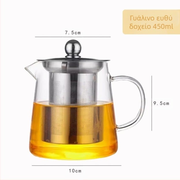 Ηλεκτρική κεραμική εστία τσαγιού, γυάλινη εστία, βραστήρας υγείας, καθαρό γυαλί, βραστήρας υψηλής βοριοπυριτικής ίνας, μεγάλης χωρητικότητας, μπορεί να κρατήσει κρύο νερό