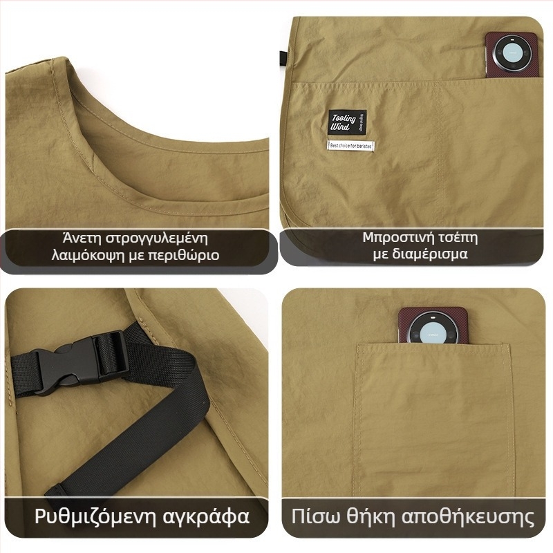 Αδιάβροχο γιλέκο εργαλείων οικιακής χρήσης ποδιά κουζίνας catering ειδικό γιλέκο 2025 μοντέρνα μέση μαγειρέματος για άνδρες και γυναίκες