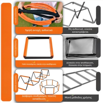 Πολυλειτουργική σκάλα ευκινησίας πεταλούδας, πλέγμα άλματος σκάλας, πλέγμα άλματος παιδικής καλαθοσφαίρισης, φυσικό ποδόσφαιρο, εξοπλισμός σκάλας σχοινιού προπόνησης