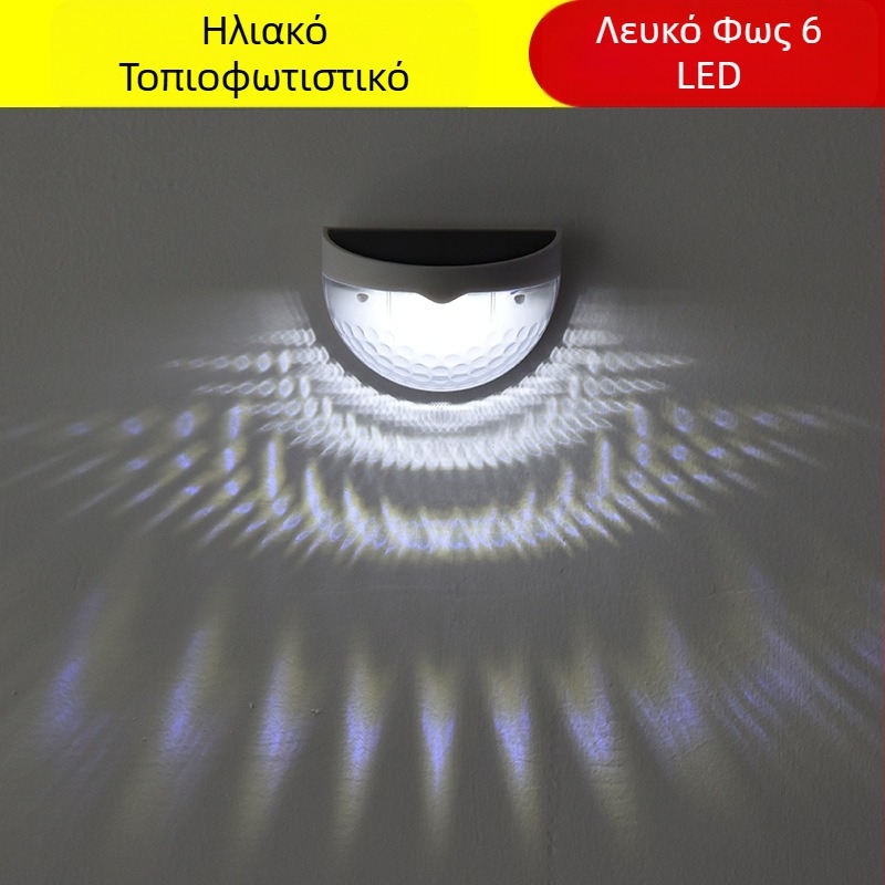 Ηλιακό φως Amazon, φωτιστικό τοίχου LED, ημικυκλικό φως ατμόσφαιρας κήπου, φως φράχτη πισίνας, ηλιακό φως κήπου