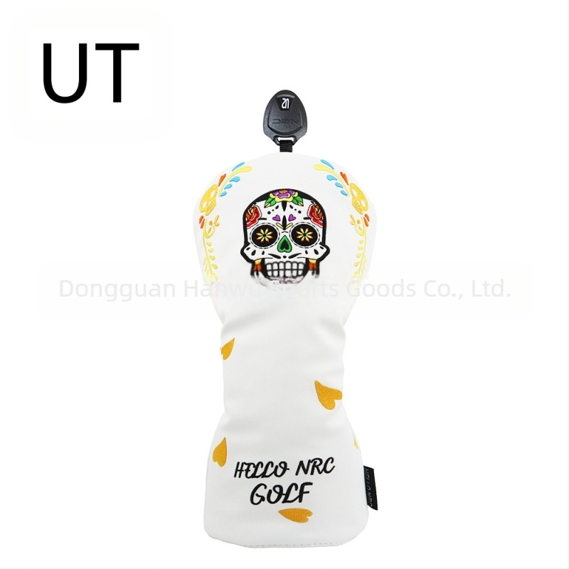 Νέοι κατασκευαστές χονδρικής διασυνοριακής κάλυψης μπαστουνιών γκολφ ηλεκτρονικού εμπορίου κάλυψης στύλου ξύλινη κάλυψη στύλου κοστουμιού κρανίου ώθησης στύλου