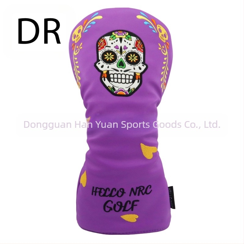 Νέοι κατασκευαστές χονδρικής διασυνοριακής κάλυψης μπαστουνιών γκολφ ηλεκτρονικού εμπορίου κάλυψης στύλου ξύλινη κάλυψη στύλου κοστουμιού κρανίου ώθησης στύλου