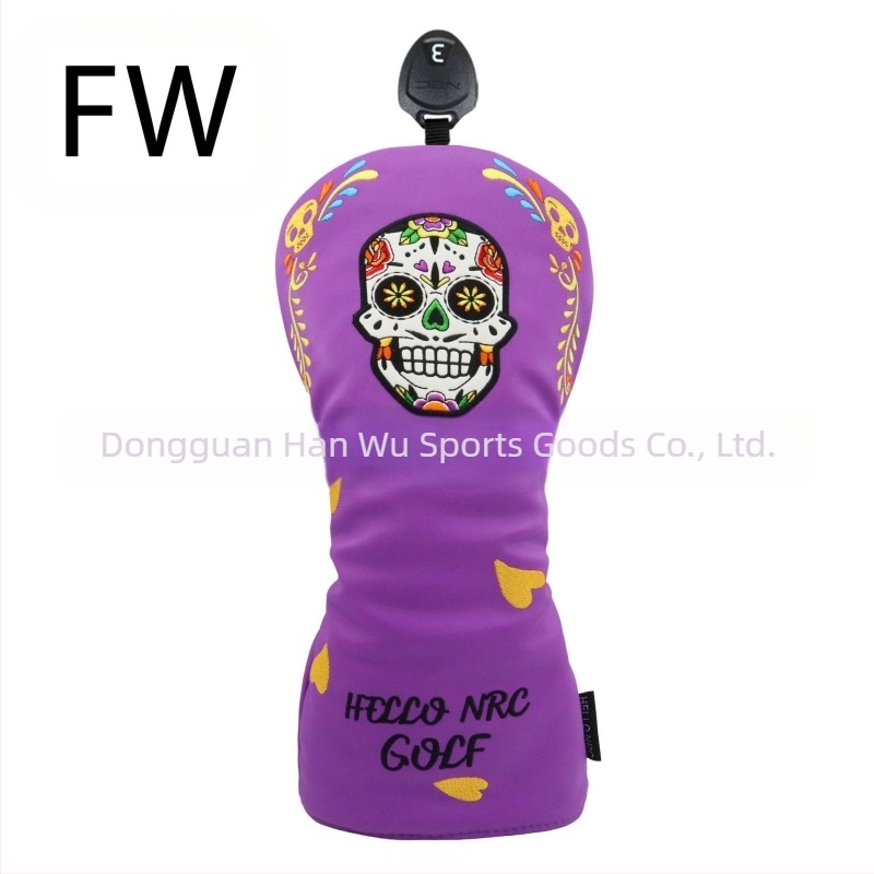 Νέοι κατασκευαστές χονδρικής διασυνοριακής κάλυψης μπαστουνιών γκολφ ηλεκτρονικού εμπορίου κάλυψης στύλου ξύλινη κάλυψη στύλου κοστουμιού κρανίου ώθησης στύλου