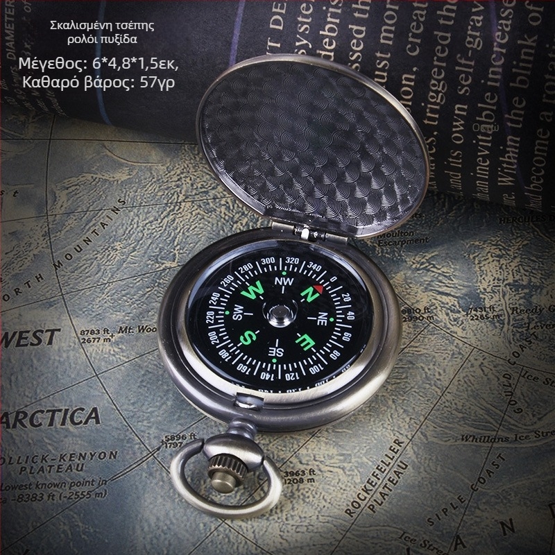 Εξωτερικό ρολόι τσέπης με πυξίδα υψηλής ακρίβειας, πολλαπλών λειτουργιών για φοιτητές, ακριβές, αδιάβροχο, σπορ αυτοκίνητο, βόρειο όργανο πυξίδας