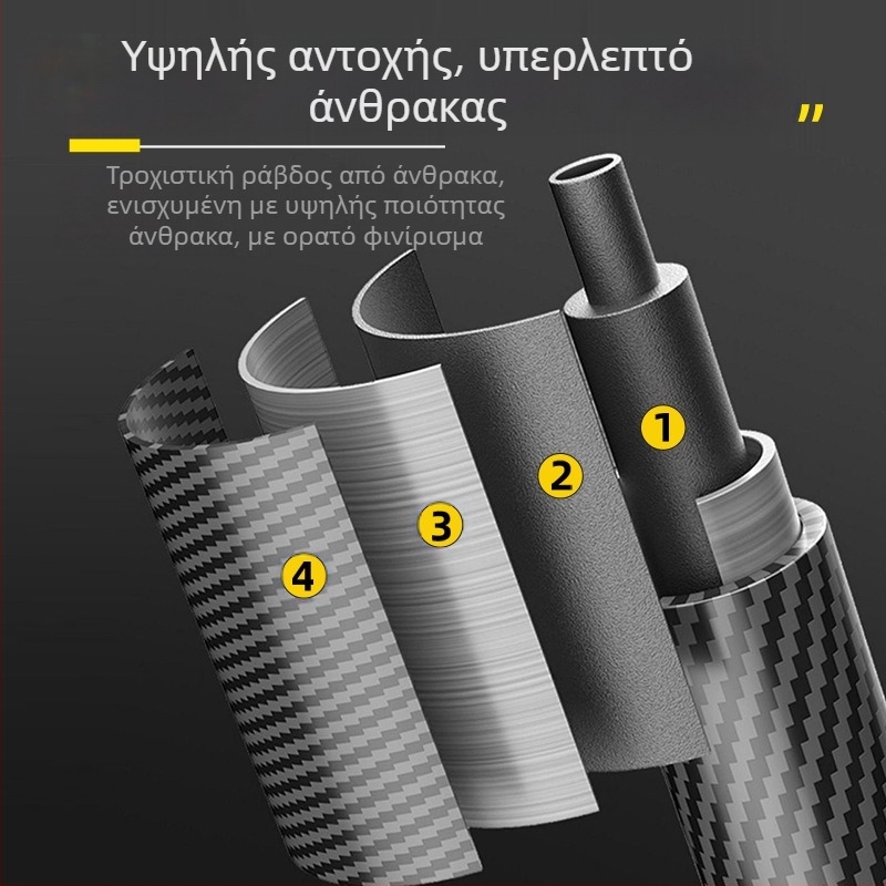 Μπαστούνι αναρρίχησης Kuangtu από ανθρακονήματα, τηλεσκοπικό δεκανίκι τριών τμημάτων για άνδρες και γυναίκες, εξοπλισμός αναρρίχησης για υπαίθριες πεζοπορίες, εξαιρετικά ελαφρύ, αντιολισθητικό δεκανίκι